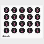 Sticker Rond Rn Icu Nuit Shift Infirmière Skeleton (Feuille)