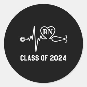 Sticker Rond Rn Infirmière Infirmière Enregistrée Classe De Dip