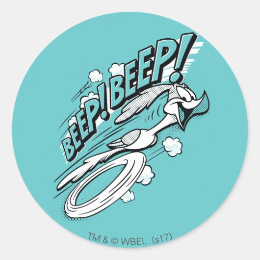 Sticker Rond ROAD RUNNER™ BEEP BEEP!™ Halftone (Devant)