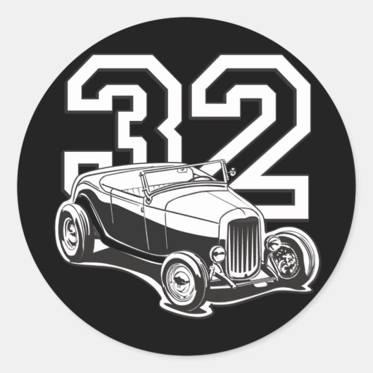 Sticker Rond Roadster 32 (Devant)