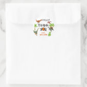 Sticker Rond Roar Dinosaur Jungle Anniversaire Merci (Sac)