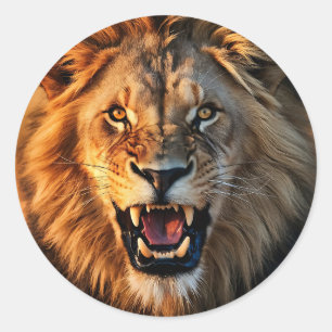 Sticker Rond Roar puissant