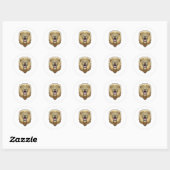 Sticker Rond Roaring Lion (Feuille)