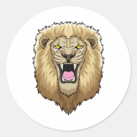 Sticker Rond Roaring Lion (Devant)