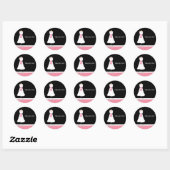 Sticker Rond Robe de demoiselle (Feuille)