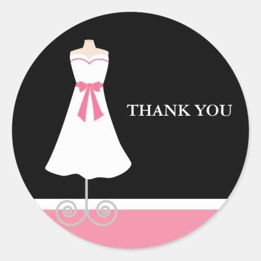 Sticker Rond Robe de demoiselle (Devant)