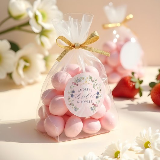 Sticker Rond Robe de fête prénuptiale douce comme une baie Baie