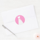 Sticker Rond Robe de mariage (Enveloppe)