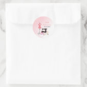 Sticker Rond Robe de mariée Altérations Pink Business (Sac)
