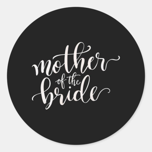Sticker Rond Robe de mariée mère de la mariée (Devant)