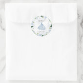 Sticker Rond Robe Douce 16 bleu roux (Sac)