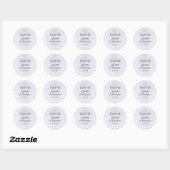 Sticker Rond Robe mariage blanche merci (Feuille)