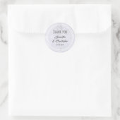 Sticker Rond Robe mariage blanche merci (Sac)