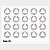 Sticker Rond Robe mariage Moderne Glamour Fête des mariées Gris (Feuille)