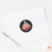 Sticker Rond Robe parties scintillant aquarelle (Enveloppe)