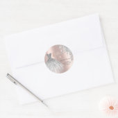 Sticker Rond Robe Parties scintillant Argent Rose Gold 30e anni (Enveloppe)