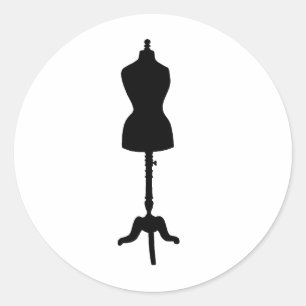 Sticker Rond Robe Silhouette II