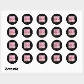Sticker Rond Robe tendance pour impressionner avec mes méchants (Feuille)