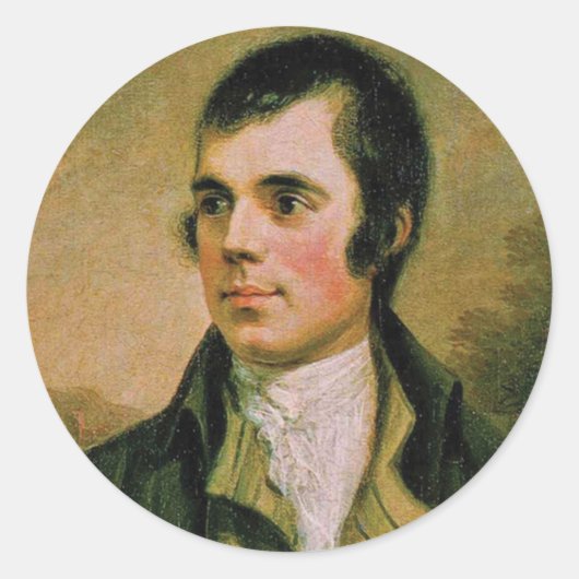 Sticker Rond Robert Burn, célébrant la nuit de Burn (Devant)