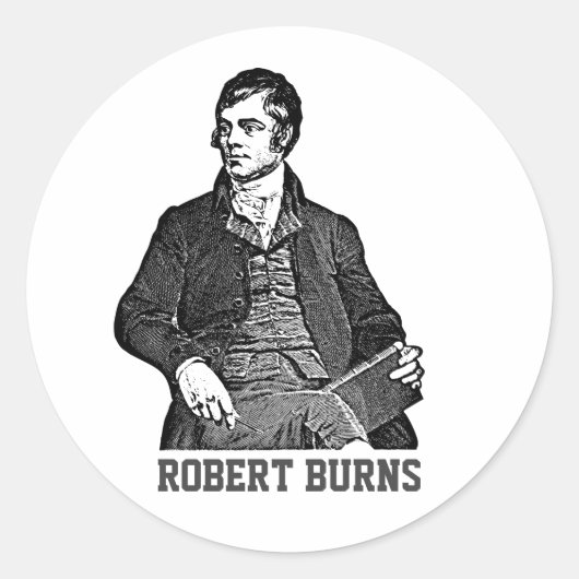 Sticker Rond Robert Burns (Devant)