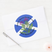 Sticker Rond Robert Burns Anniversaire Poème Thistler Drapeau (Enveloppe)