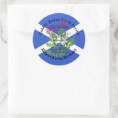 Sticker Rond Robert Burns Anniversaire Poème Thistler Drapeau (Sac)