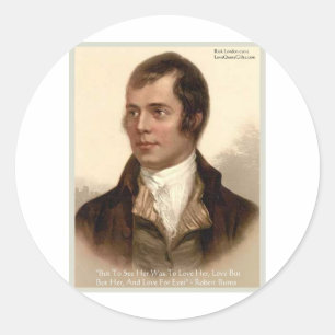 Sticker Rond Robert Burns "Pour la connaître" Cadeaux et T-shir