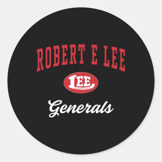 Sticker Rond Robert E Lee Généraux du lycée C3 (Devant)