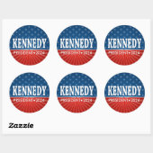 Sticker Rond Robert F Kennedy JR 2024 - étoiles rayures (Feuille)