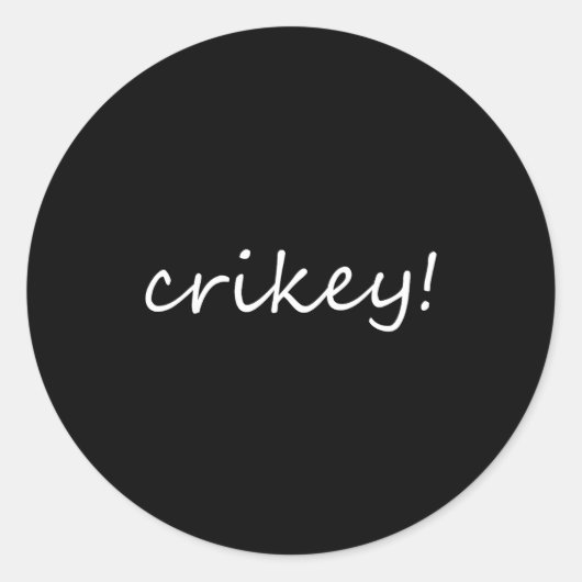 Sticker Rond Robert Irwin Crikey For Men Womens  (Devant)