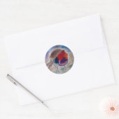 Sticker Rond Robin de Noël (Enveloppe)