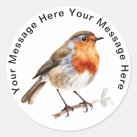 Sticker Rond Robin européen (Devant)