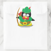 Sticker Rond Robin Hood Penguin (Sac)