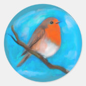 Sticker Rond Robin redbreast (Devant)
