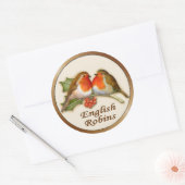 Sticker Rond Robins anglais (Enveloppe)
