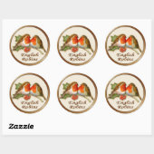 Sticker Rond Robins anglais (Feuille)