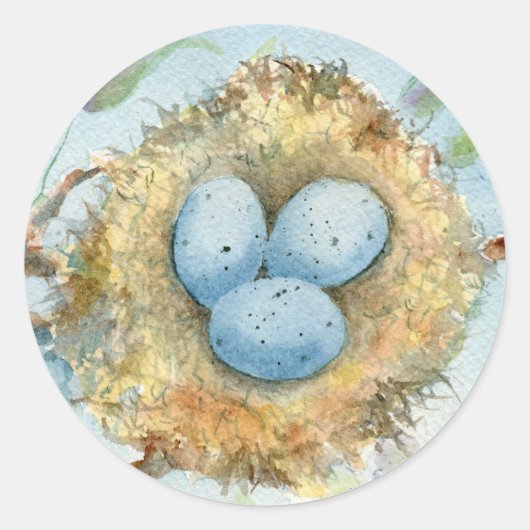 Sticker rond "Robin's Nest" (Devant)