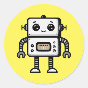Sticker Rond Robot