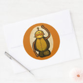 Sticker Rond Robot antique en vapeur (Enveloppe)