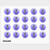 Sticker Rond Robot avec citation (Feuille)