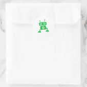 Sticker Rond Robot bébé vert (Sac)