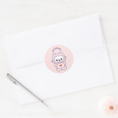 Sticker Rond Robot de chat mignon (Enveloppe)