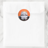 Sticker Rond Robot de jouet recadré 04 (Sac)