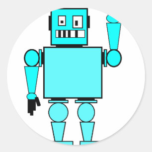 Sticker Rond robot fou
