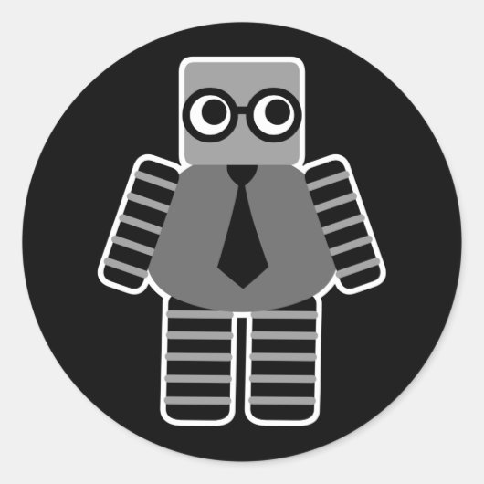 Sticker Rond Robot intelligent (Devant)