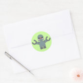 Sticker Rond Robot Kawaii (Enveloppe)