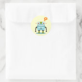 Sticker Rond Robot Love (Sac)