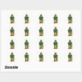 STICKER ROND ROBOT MONSTER T-SHIRT (Feuille)