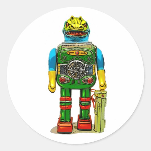 STICKER ROND ROBOT MONSTER T-SHIRT (Devant)
