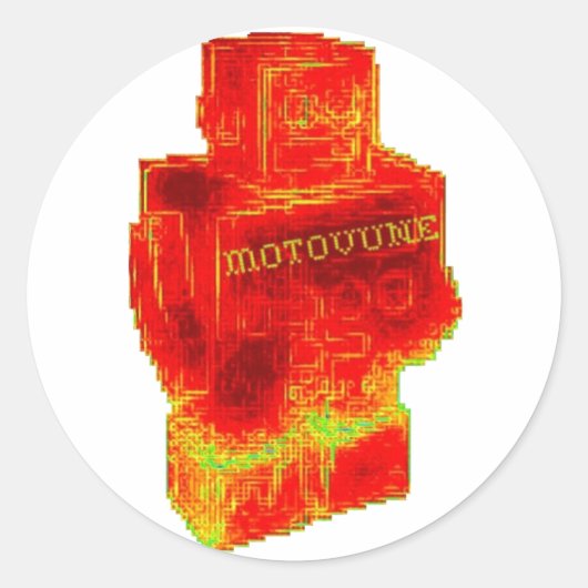 Sticker Rond robot MOTOVUNE chaud (Devant)